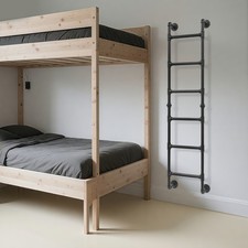 6-Step Ladder Bunk Bed Ladder Wall-mount Loft Attic Step Ladder 150kg/330.69lbs