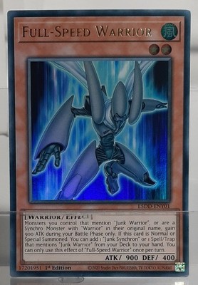 YUGIOH - Full Speed Warrior - UR - L5DD-ENY01 - Legendary 5D's Deck - EN/NM