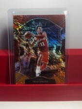 2020-21 Panini Select Basketball Trae Young Red White Orange #2 Hawks
