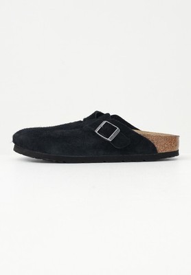 Birkenstock Unisex Hausschuhe Schwarz Hausschuhe Boston Frühling Sommer 2026 Leder und