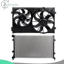 Radiator and Dual Cooling Fan Assembly Electric For 2012-2014 Volkswagen Beetle
