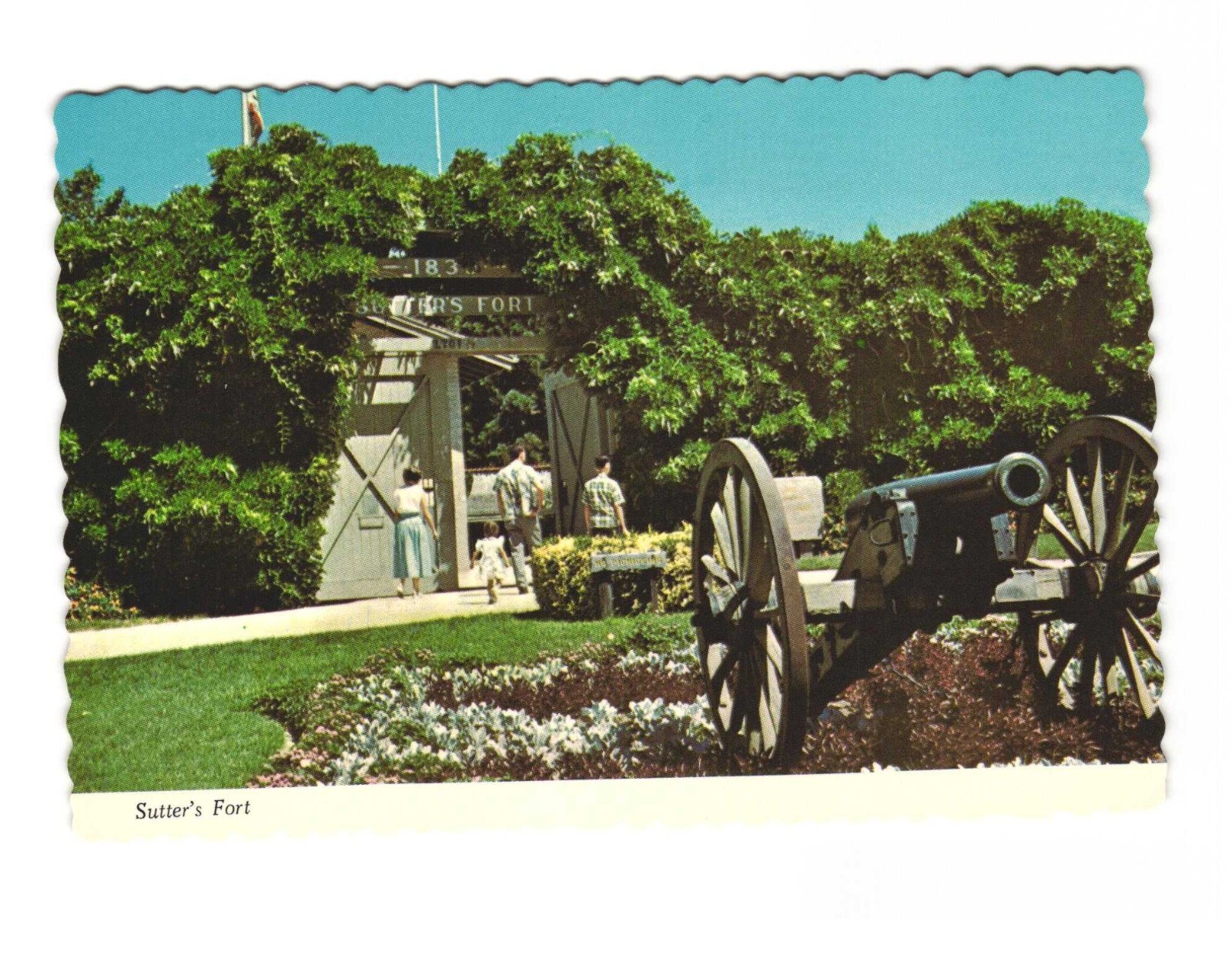 Sutter's Fort Vintage postcard unposted