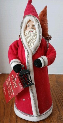 Santa Holiday Living Tabletop Decoration Christmas Santa With Basket & Trees