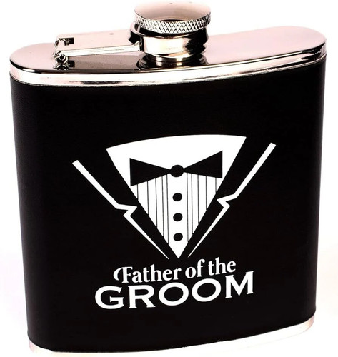 Fiaschetta festa di scapolo padre dello sposo - 6 oz - Foto 1 di 4