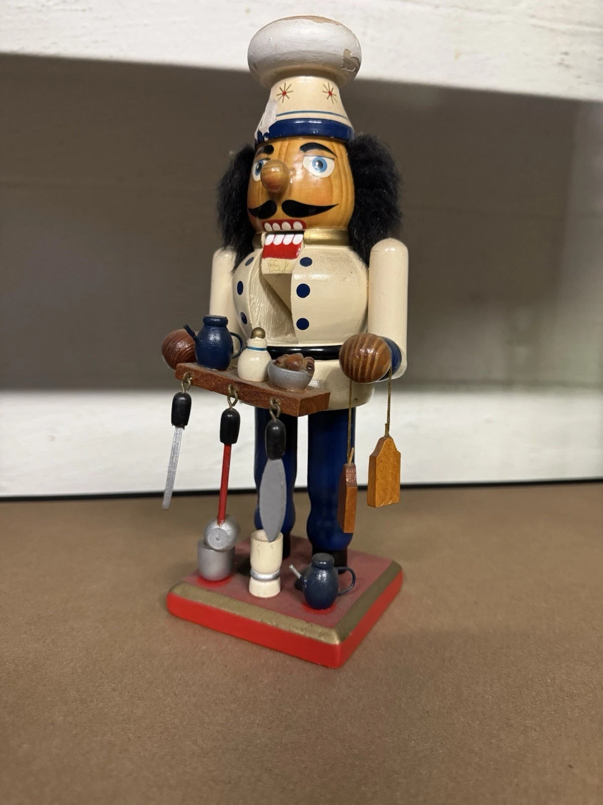 Vintage Chef Nutcracker Crafted Wooden