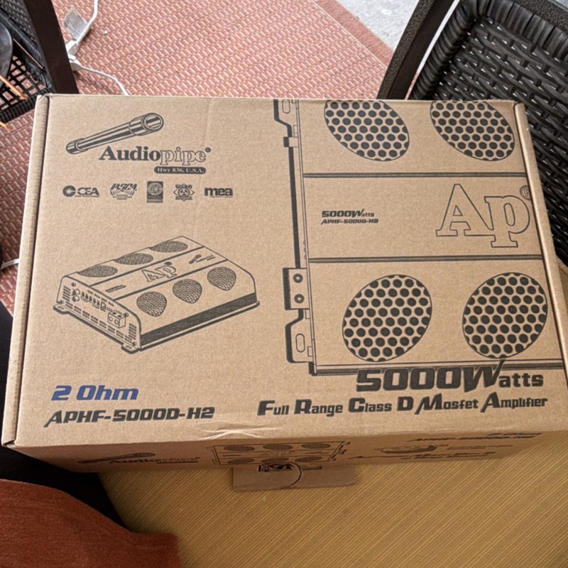 Audiopipe APHF-5000D-H2 Mono Class D Car Amplifier 5000W RMS 2 Ohm