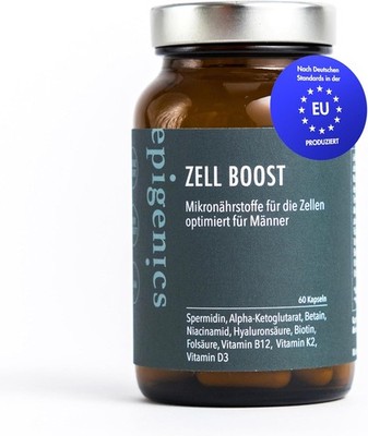 Zell Booster Kapseln Männer Spermidin, AKG NAD+ Vitamine (30 Tage) Mikronährstof