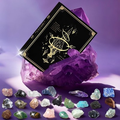 2025 Crystal Advent Calendar - 24-Day Countdown with Healing Gemstones