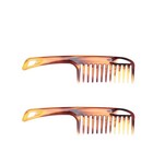 2Pcs Long Handle Comb Portable Wide Large Tooth Hairstyle Comb Retro ...