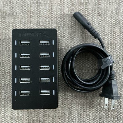 Sabrent AX-TPCS 60W 12 Amp 10-Port Smart USB Rapid Charger