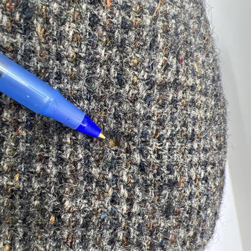 LL Bean Harris твид 100% шотландская шерсть Gore-Tex коричневый серый ведро шляпа XL - Изображение 4 из 4