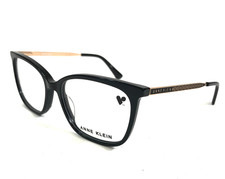 Anne Klein Eyeglasses Frames AK5095 001 BLACK Gold Butterfly Full Rim 54-16-140