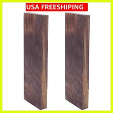 2 Pcs Exotic Woods Natural Hard Wood Boards Knife Scales Blanks for Music Ins...