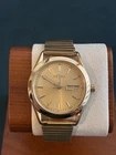 Vintage Seiko Gold Tone Day / Date Watch 7N43-9079 Day Has Issues Turning