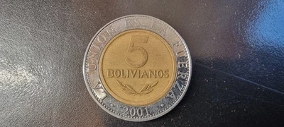 5 bolivianos 2001 - Bolivie - KM# 212 - Photo 1/2
