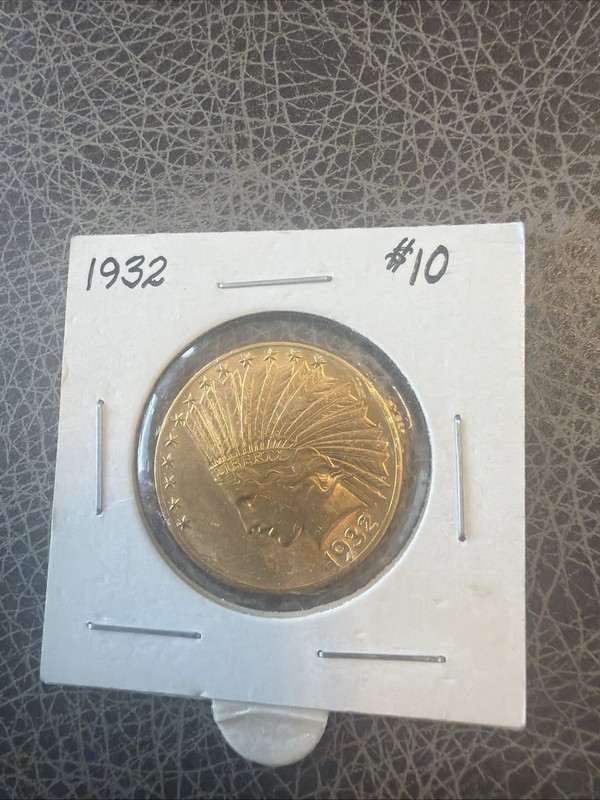 1932 $10 Indian Gold Eagle Pre-1933 US Ungraded Gold Coin