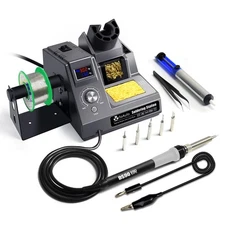 DS90 Soldering Station-°F & °C Dual Digital Display Soldering Iron Station Ki...