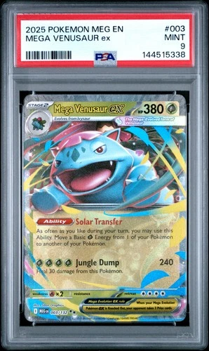2025 POKEMON MEG EN-MEGA EVOLUTION #003 MEGA VENUSAUR EX PSA 9