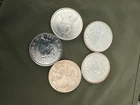1 oz silver bullion rounds lot of 5