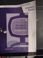 Perrine’s Literature Structure, Sound & Sense Twelfth Ed Instructor's Manual VG