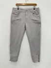 Country Road Pants Women 16 (36x28.5) Skinny Ankle Zip Cotton Stretch Grey