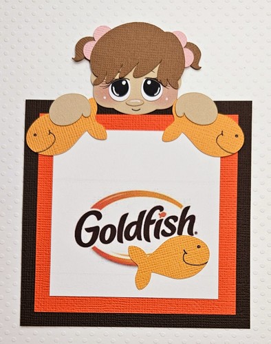 Fish Girl Peeker braune Haare. Scrapbook, Kartenbasteln Paper Piecing - Bild 1 von 1