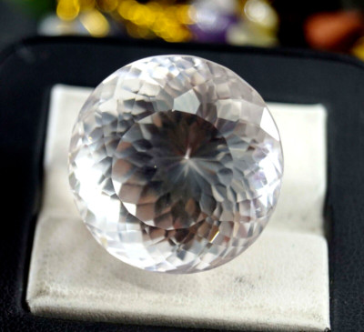 6.05 Ct Natural Certified White Sapphire Round Cut Gemstone With Free Shipping