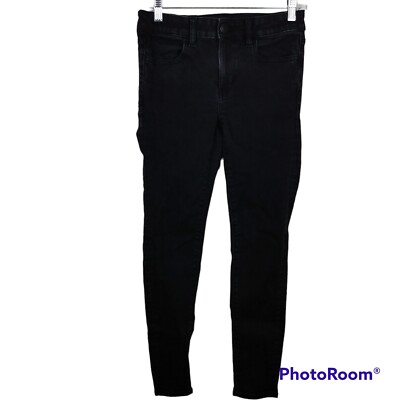 American Eagle Outfitters Womens Skinny The Dream Jeans Black Stretch Size 4 Reg