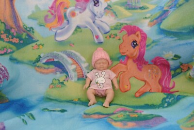 4.5'' SILICONE BABY GIRL + PINK BUNNY TSHIRT UNDIES KNIT HAT CLOTHING LOVEWRAPS