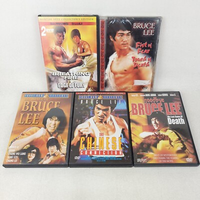 Lot of 6 Bruce Lee Films DVD Breathing Fire Edge of Fury Chinese