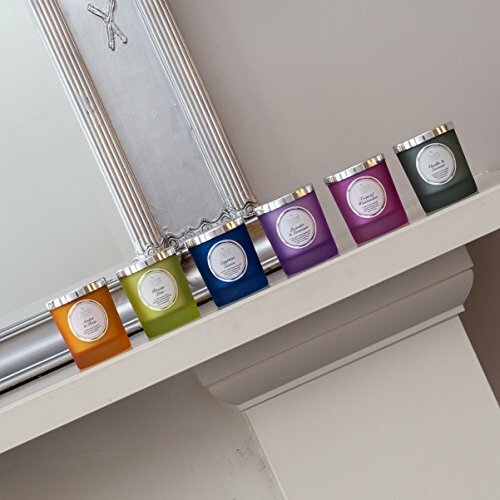 Баночная свеча с ароматом ванили и кокоса с серебристой крышкой - Серая