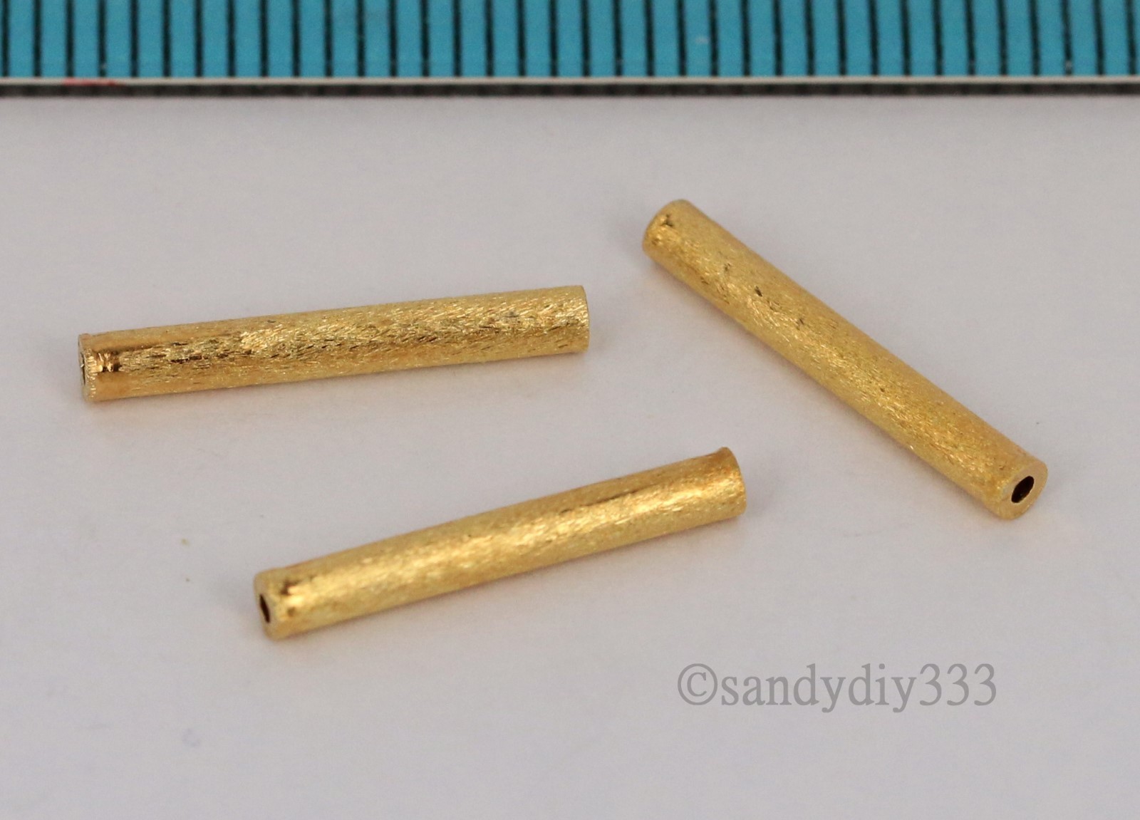 Tungsteno 4mm Amarllo Chapado En Oro Cepllado Acabado Tubo - Etsy España