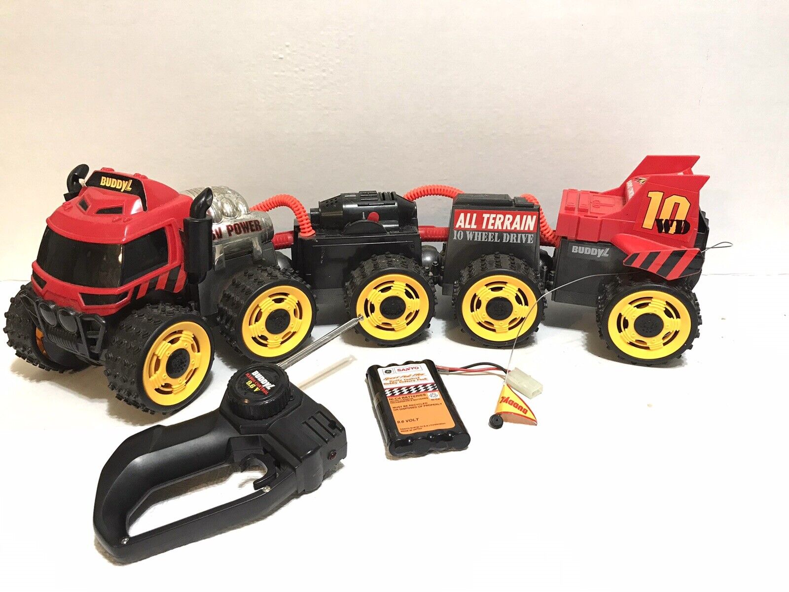 Buddy L Rattler 10 Wheel Remote Control Truck, 1994, Battery Not Included