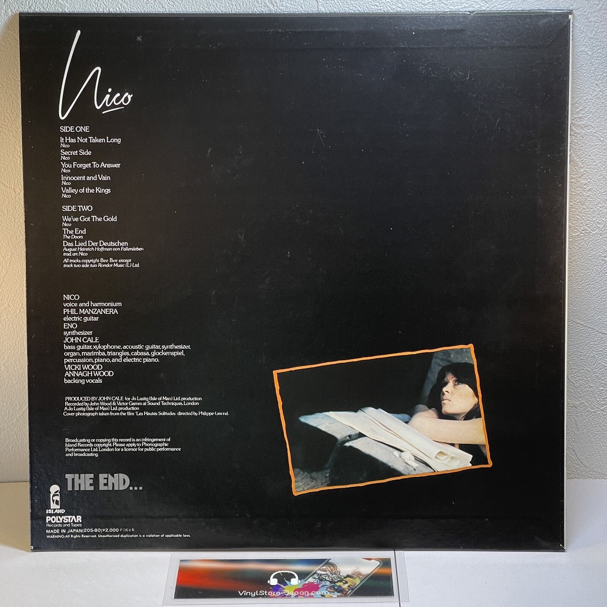 Nico – The End/LP 1982 Island Records 20S-80 Reissue Japan EX