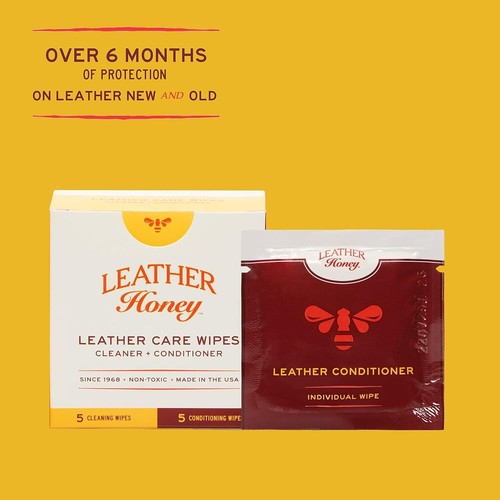 Leather Honey Leather Care Wipe Kit - Clean and Condition Leather-Combo - Picture 2 of 7