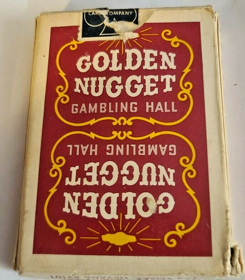 Vintage GOLDEN NUGGET Las Vegas NEVADA Casino Playing Cards RED