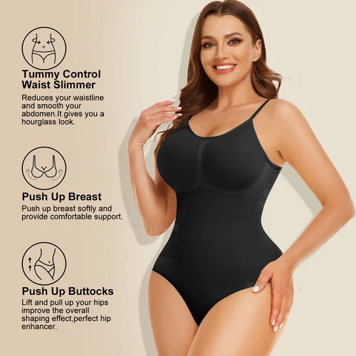 Women Shapewear Bodysuit Tummy Control Body Shaper Sculpting Snatched Waist Cami - Picture 7 of 48