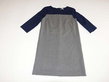 Gap Women's Colorblock Shift Dress Size 4 NWT 3/4 Sleeves Gray Navy Above Knee