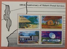 Malawi 1991  Anniversary Of Postal Service Minisheet - Mint MNH
