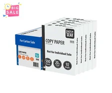 Copy Paper, 8.5" x 11", 92 Bright, 20 lb., White, 5 Ream Case (2,500 Sheets)