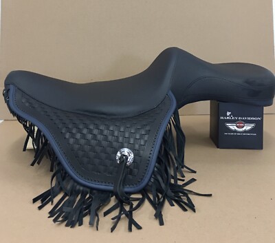 💥NOS💥Harley Davidson Heritage Springer Fringed BLUE 2 Up-Seat