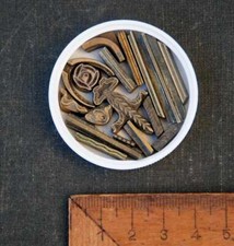 Lot de fers à dorer plaque matériel reliure dorure ancien cuir bronze/laiton´