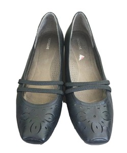 m&s black flat shoes