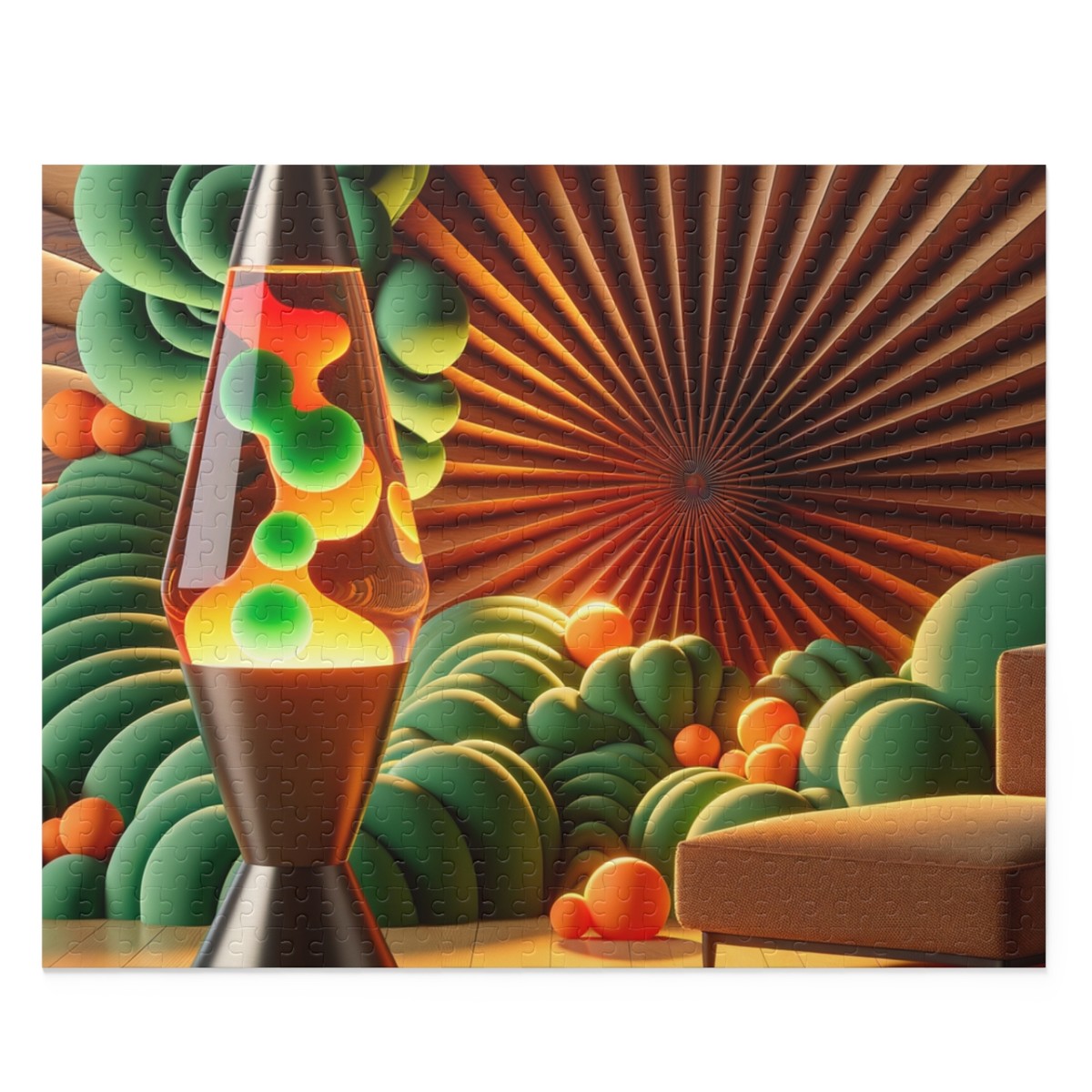 Puzzle 500-Piece Retro Lava Lamp Mid Century Atomic Design Art | eBay