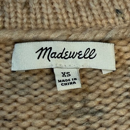Madewell Women’s Pink Half Zip Gray Black Speckled Pull Over Sweater XS - Picture 4 of 5