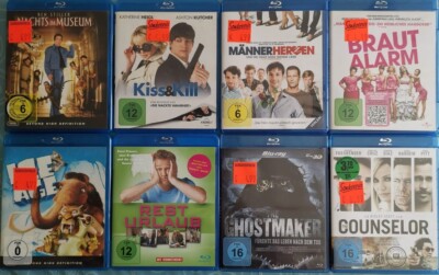 Filmabend gerettet - 8 Blu-ray`s  !