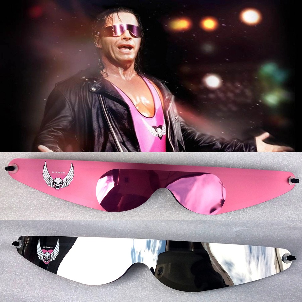 Lizenzierte Vintage Bret Hitman Hart Sonnenbrille zum Umhängen von Sonnenbrillen neu Motorrad G