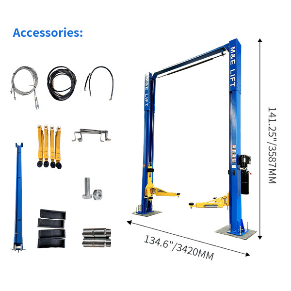 ME 2 Post Lift 11000lbs Two Post Lift Auto Lift Car Lift Hoist Equipment