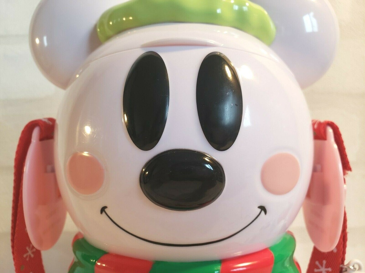 Tokyo Disney Resort Christmas Mickey Mouse Snowman Popcorn Bucket