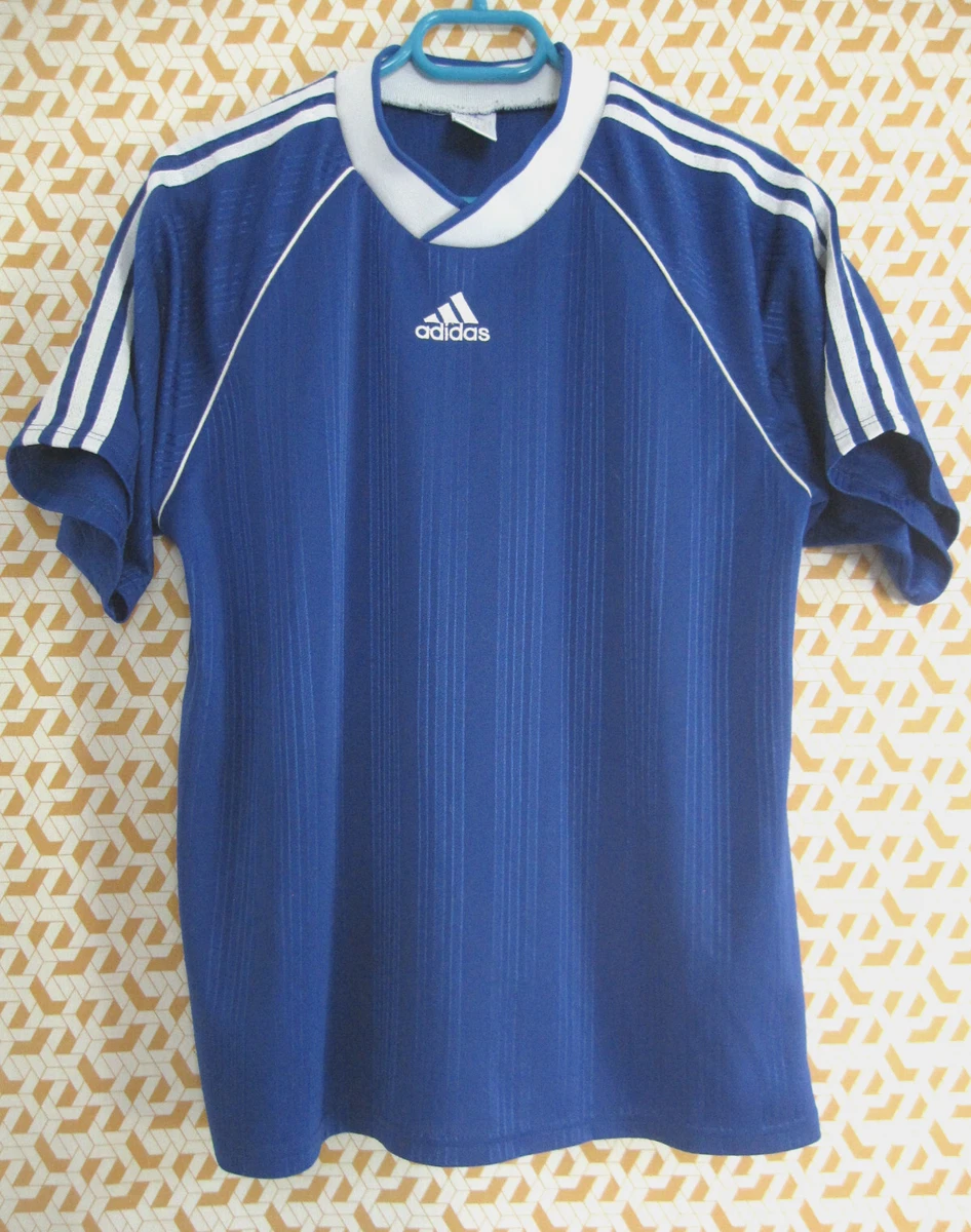 Maillot De Football USA Vintage Umbro - Homme Taille L - Bleu, Rayé, Manches Longues - Occasion